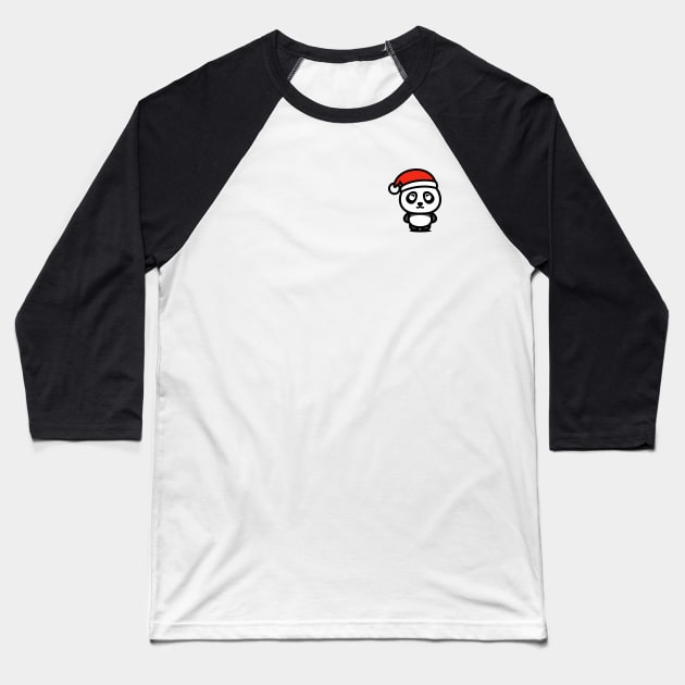 Christmas Panda Baseball T-Shirt by taufikrizkyy